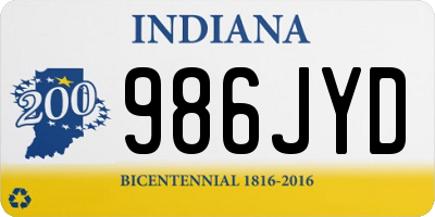 IN license plate 986JYD