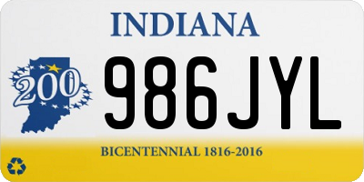 IN license plate 986JYL