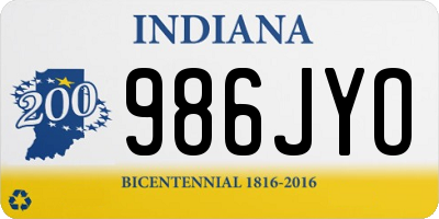IN license plate 986JYO