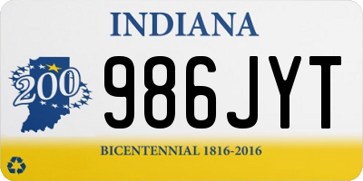 IN license plate 986JYT