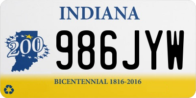 IN license plate 986JYW