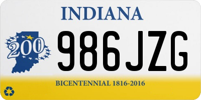 IN license plate 986JZG