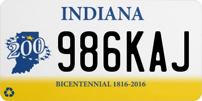 IN license plate 986KAJ