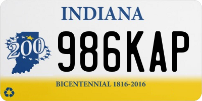 IN license plate 986KAP