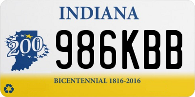 IN license plate 986KBB