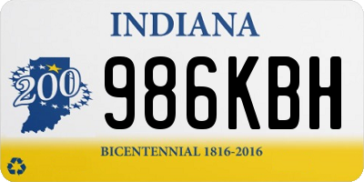 IN license plate 986KBH