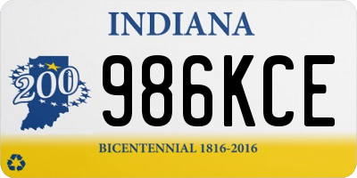 IN license plate 986KCE