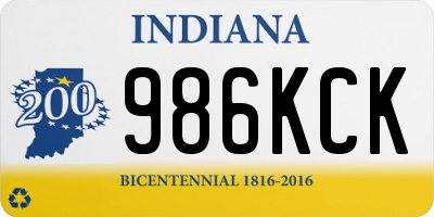 IN license plate 986KCK