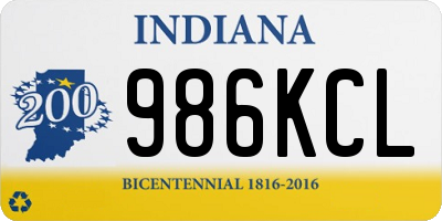 IN license plate 986KCL