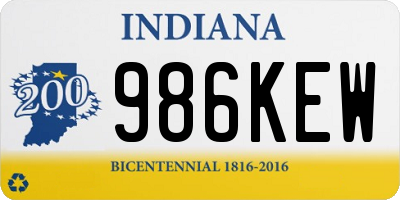 IN license plate 986KEW