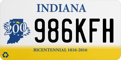 IN license plate 986KFH