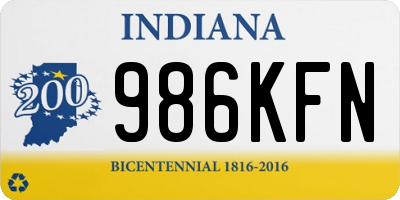 IN license plate 986KFN