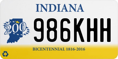 IN license plate 986KHH