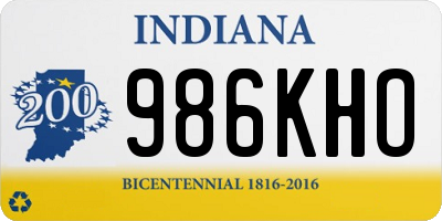 IN license plate 986KHO
