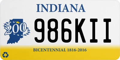 IN license plate 986KII