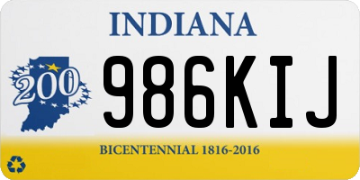 IN license plate 986KIJ