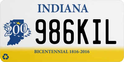 IN license plate 986KIL