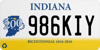 IN license plate 986KIY