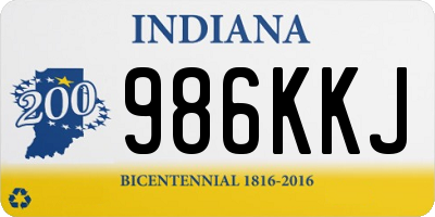 IN license plate 986KKJ