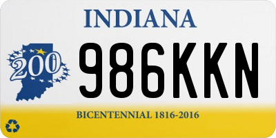 IN license plate 986KKN