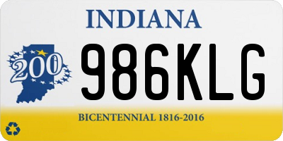 IN license plate 986KLG