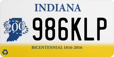 IN license plate 986KLP