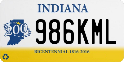 IN license plate 986KML