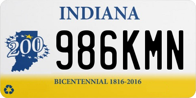 IN license plate 986KMN