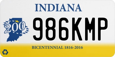 IN license plate 986KMP