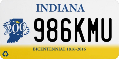 IN license plate 986KMU