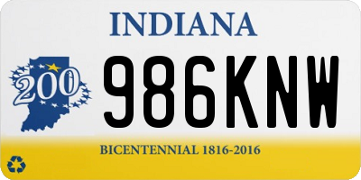 IN license plate 986KNW