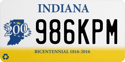 IN license plate 986KPM