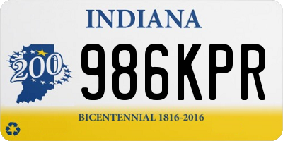 IN license plate 986KPR