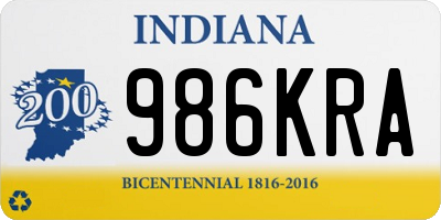 IN license plate 986KRA