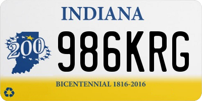 IN license plate 986KRG