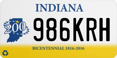 IN license plate 986KRH