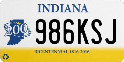 IN license plate 986KSJ
