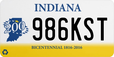 IN license plate 986KST