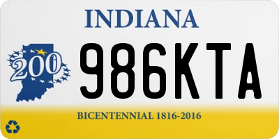 IN license plate 986KTA