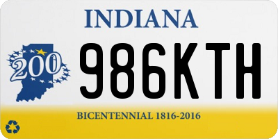 IN license plate 986KTH