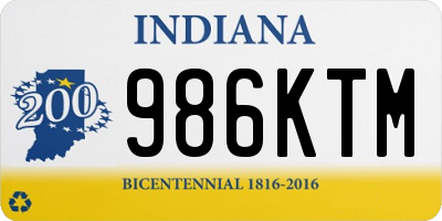 IN license plate 986KTM