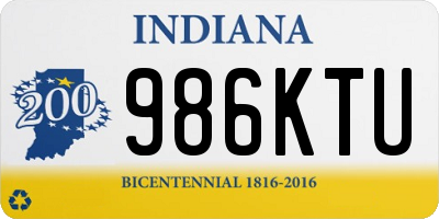 IN license plate 986KTU