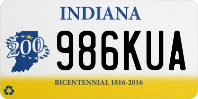 IN license plate 986KUA