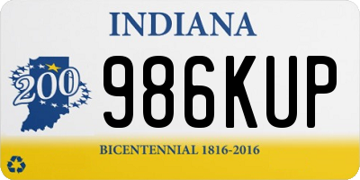 IN license plate 986KUP