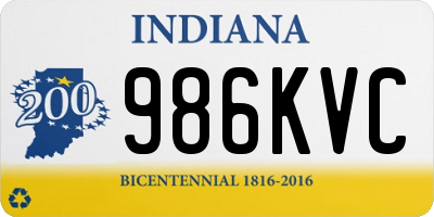 IN license plate 986KVC