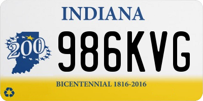 IN license plate 986KVG