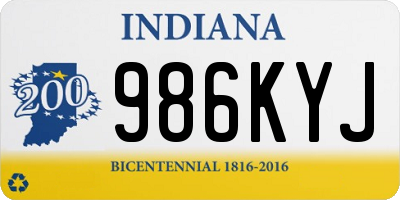 IN license plate 986KYJ