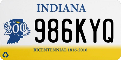 IN license plate 986KYQ