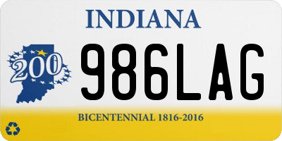 IN license plate 986LAG