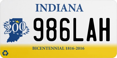 IN license plate 986LAH